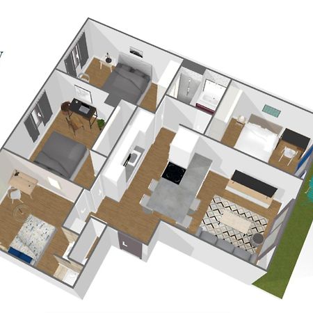 Homey La Coloc Du 40 - Colocation Haut De Gamme De 4 Chambres Uniques Et Privees - Proche Transports En Commun - Aux Portes De Geneve 安纳马斯 外观 照片